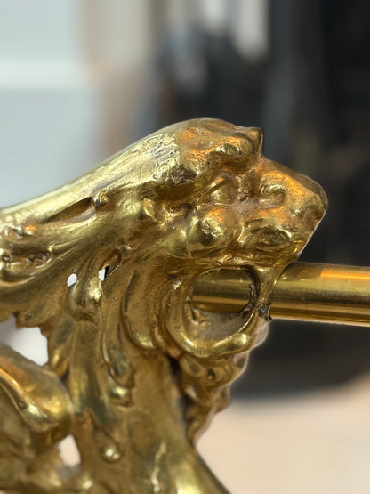 Large Brass Fireplace Fender