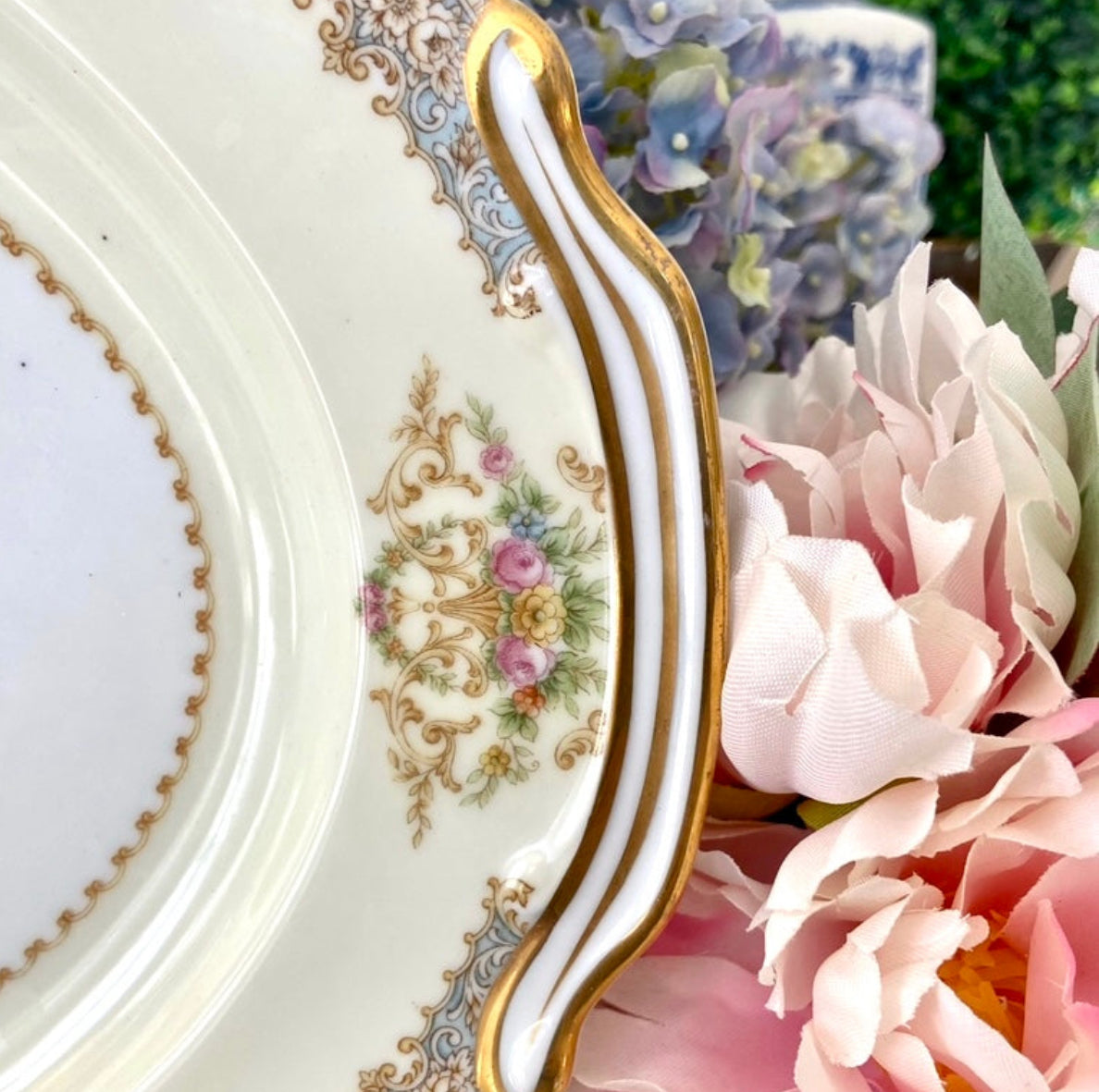 Stunning NORITAKE Occupied Japan Porcelain China oval platter with handles
