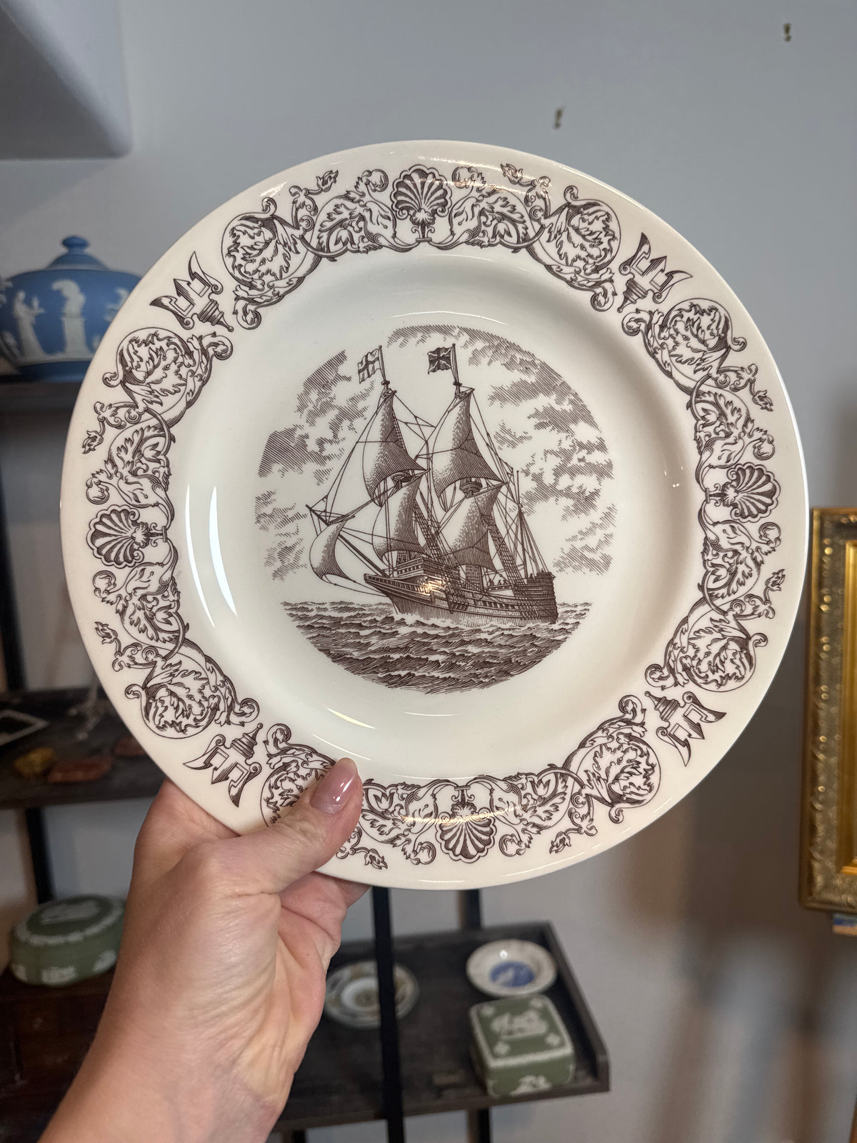 Wedgwood ship plate the Mayflower