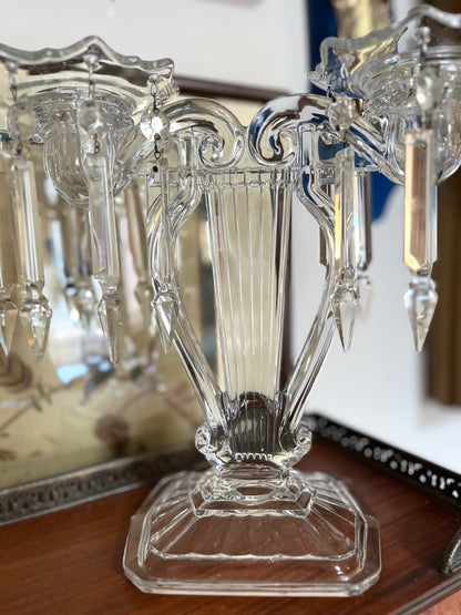Extraordinary Cambridge Musical Lyre Shaped 2 Arm Candelabrum