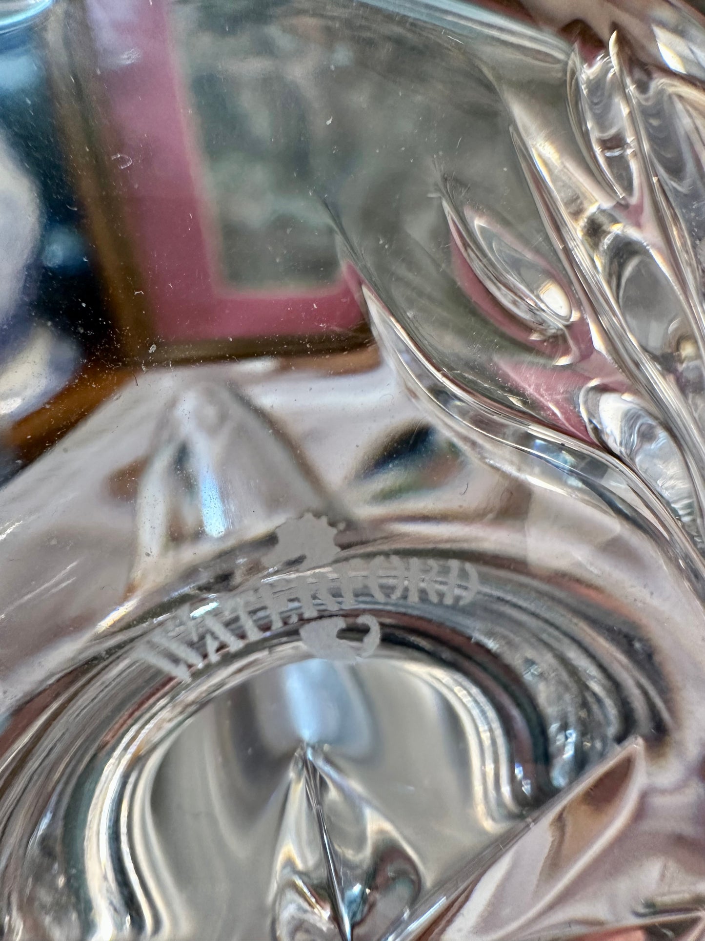 Vintage Waterford Crystal Wedding Collection Swan Hearts Ring Holder, Made in Ireland, 3.75”