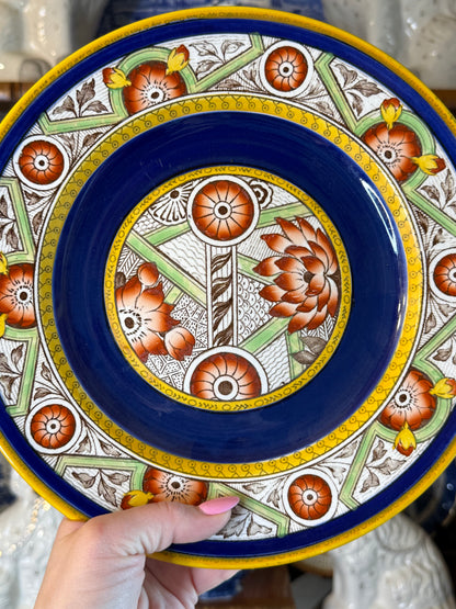 Antique Wedgwood Argenta Majolica Plate | 10.5”D | Etruria England | c.1878–1890