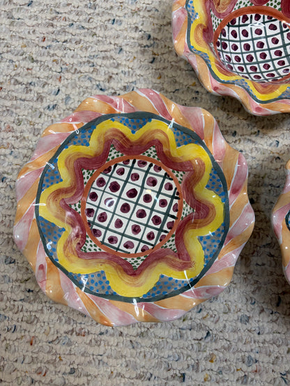 Mackenzie-Childs Keukenhof fluted bowls set of 3!