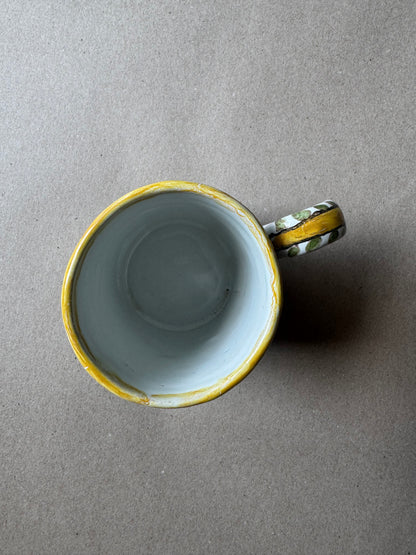 Hand-Painted Portuguese Ceramic Mug – F.F. Marques, Alcobaça