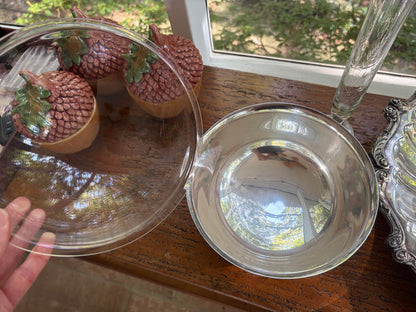 Lovely silverplated bowl with plastic removable liner!