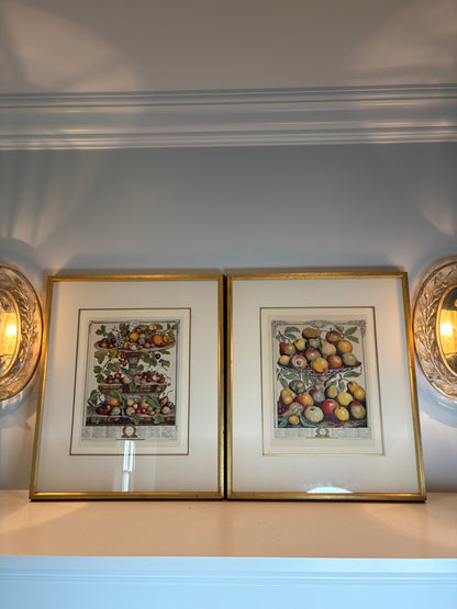 Gorgeous Pair of Framed Calendar Prints (Engraved by Fletcher and Smith)