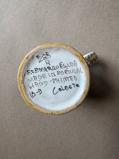 Hand-Painted Portuguese Ceramic Mug – F.F. Marques, Alcobaça