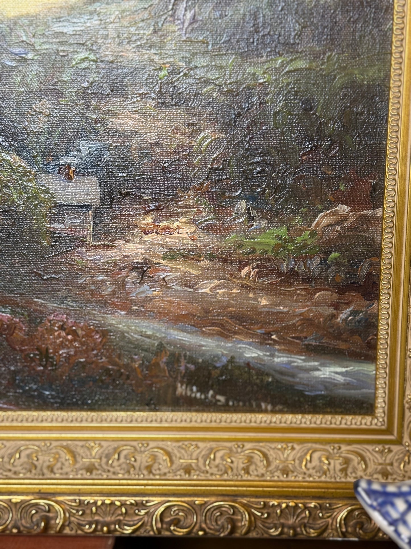 Antique Oil Painting by Henry Hulsmann (1849–1930) Framed Size: 24” x 18”