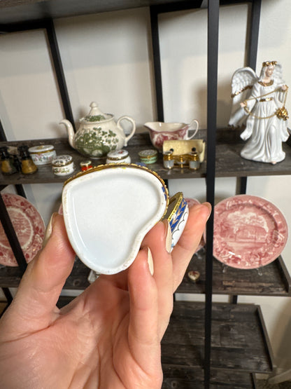 Paris Eiffel Tower Heart-Shaped Porcelain Trinket Box