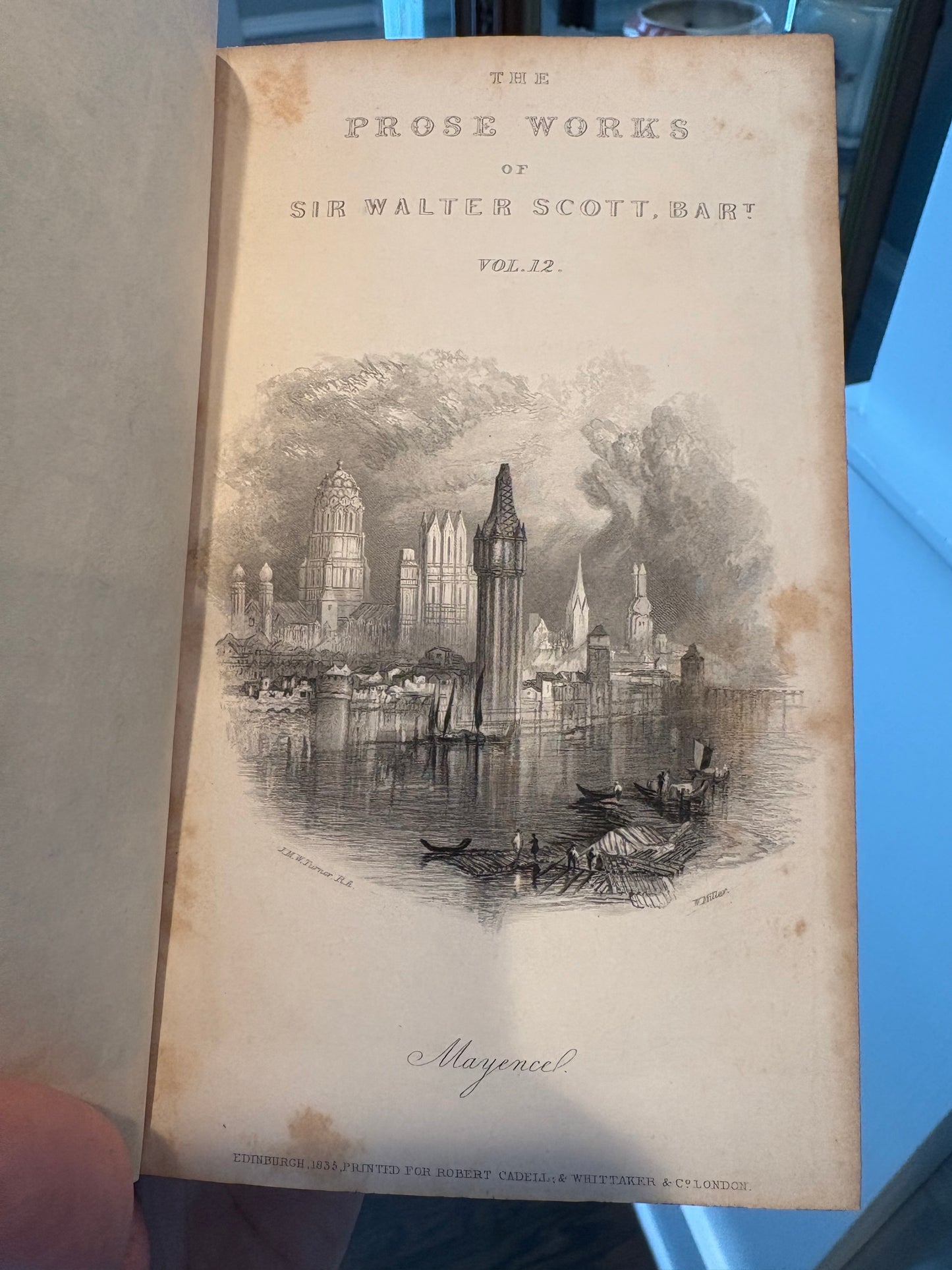 Set of (8) Early 19th c Books by Sir Walter Scott
