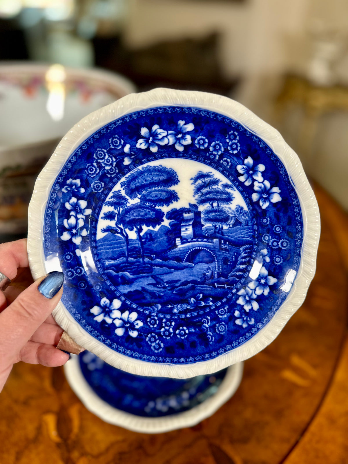 Antique Copeland Spode Tower Blue Salad Plate | March 1924