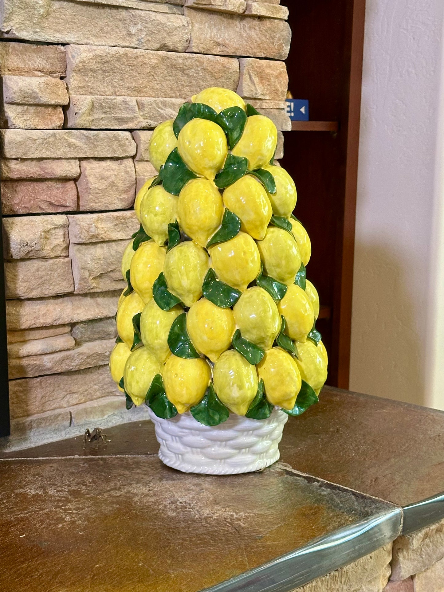 Authentic Italian Ceramic Lemon Topiary, Handcrafted in Italy