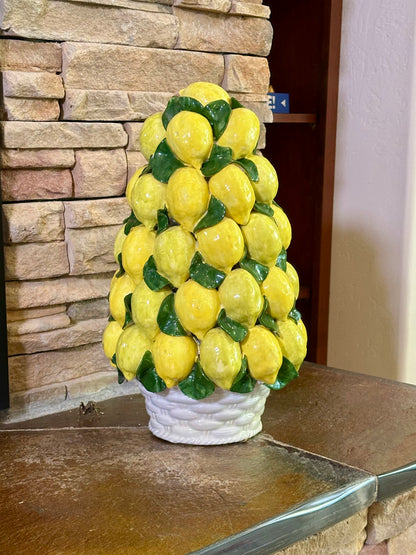 Authentic Italian Ceramic Lemon Topiary, Handcrafted in Italy