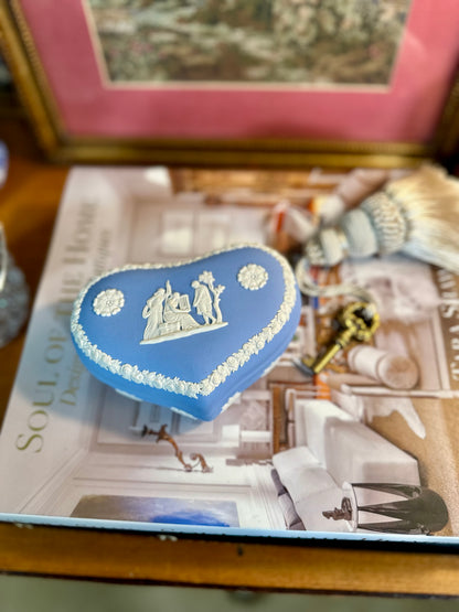 Wedgwood Jasperware Heart-shaped Lidded Trinket Box