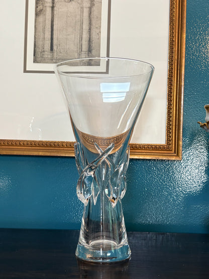 WCCR Charitable Item #174 | Steuben Crystal Rose Vase #8090 | Designed by George Thompson | 1959 | 11.5"