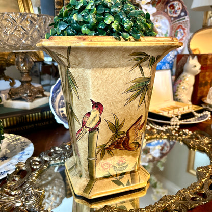 Lovely bird and botanical vase 11 hi