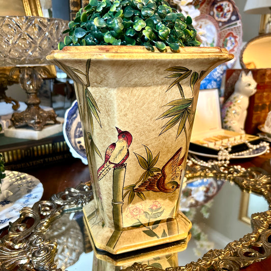 Lovely bird and botanical vase 11 hi