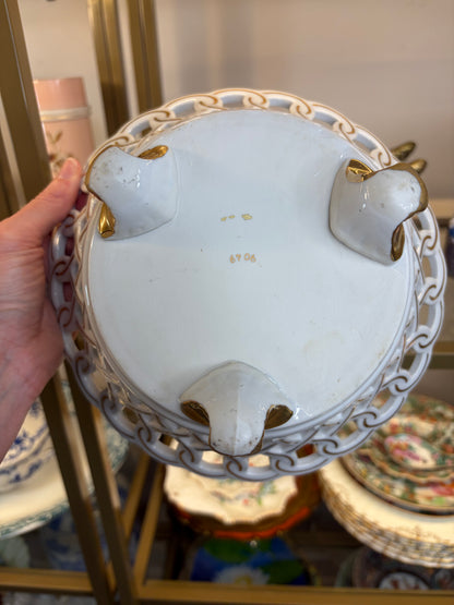 Lovely reticulated Andrea by Sadek footed bowl!