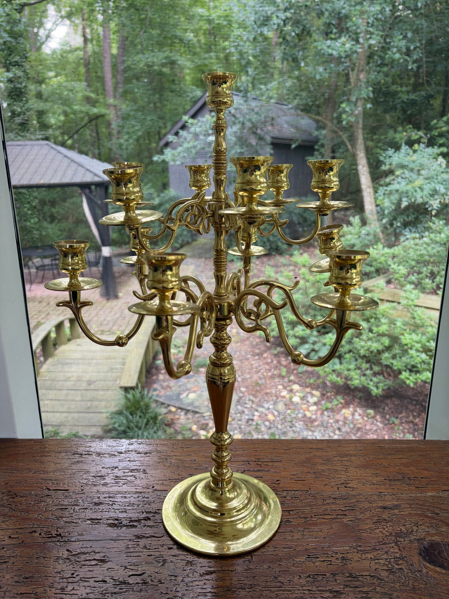 Stunning Baldwin Brass 13 arm candelabra!