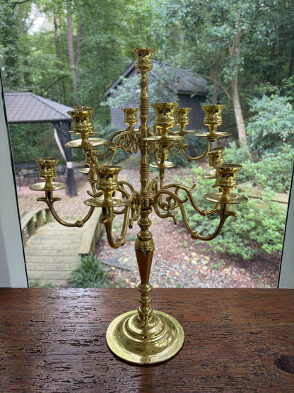 Stunning Baldwin Brass 13 arm candelabra!