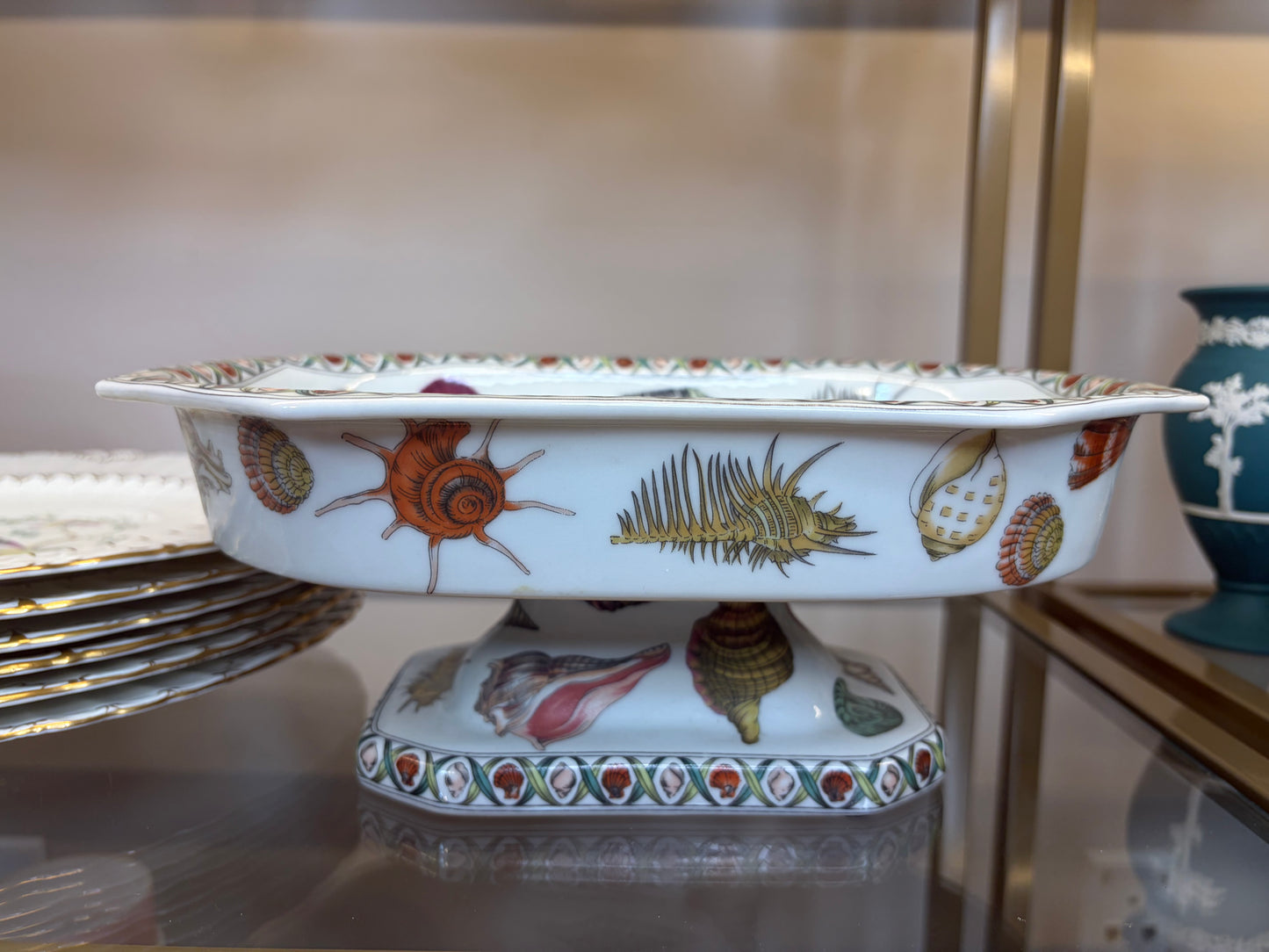 Gorgeous shell pedestal compote!