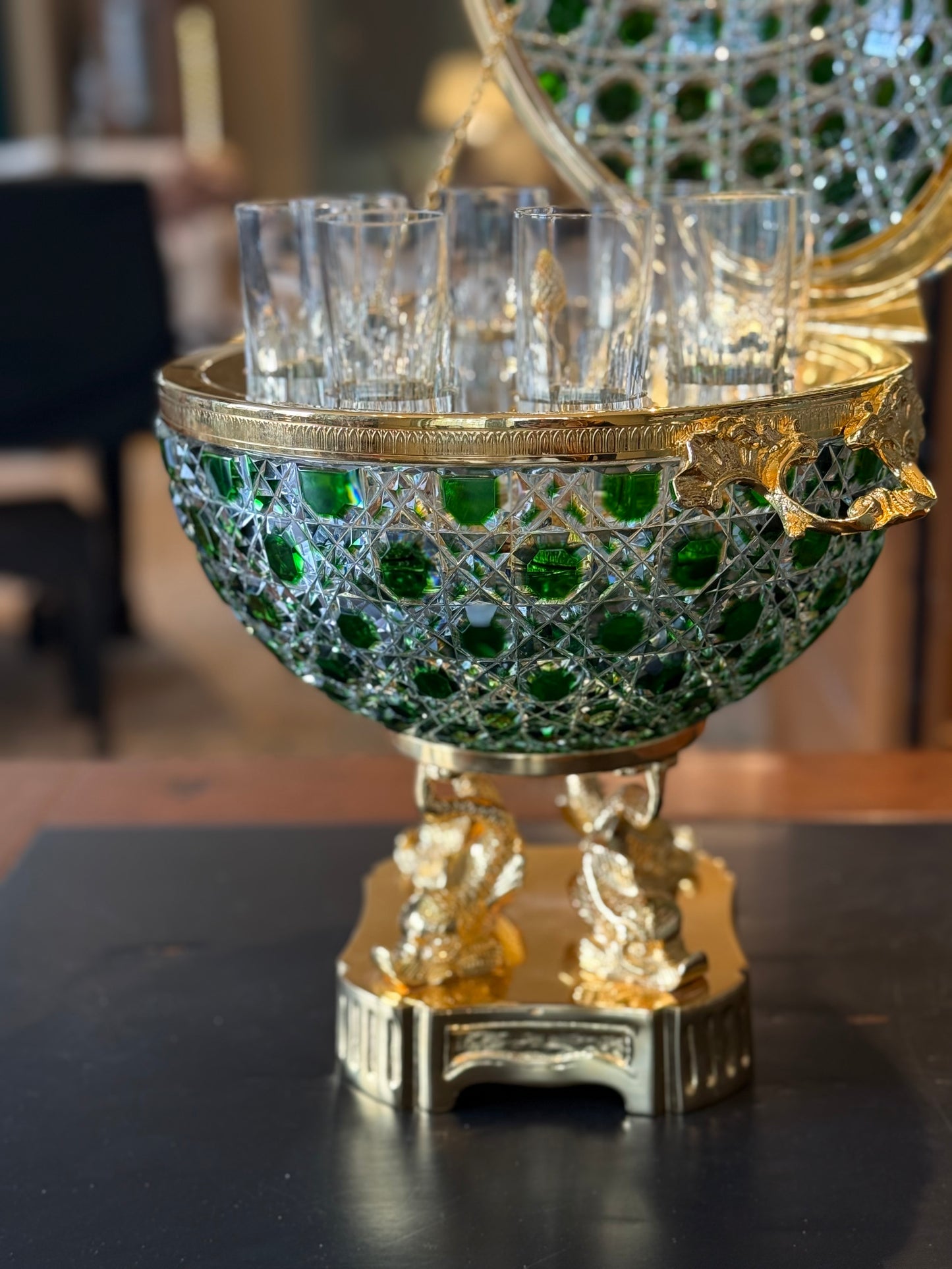 Rare 19.5” Cristal Benito French Crystal Vodka Service Set W/ Certificate of Authenticity & Appraisal | Charitable Offering