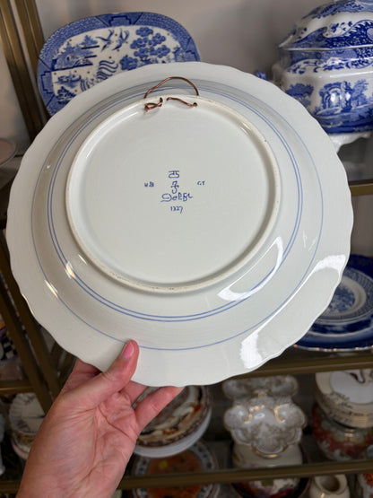 Beautiful Royal Delft floral platter!
