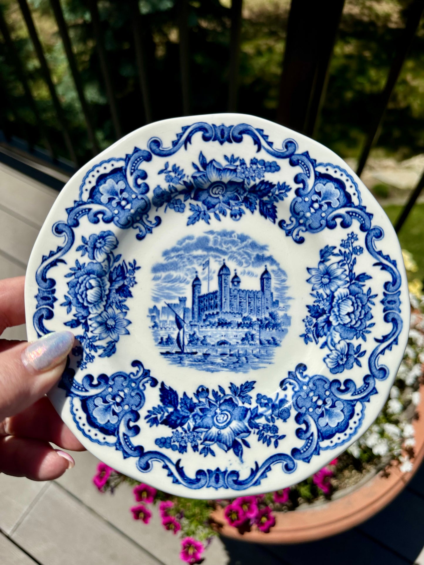 Enoch Wedgwood Royal Homes of Britain Bread Plates | Tower of London | 2 Available
