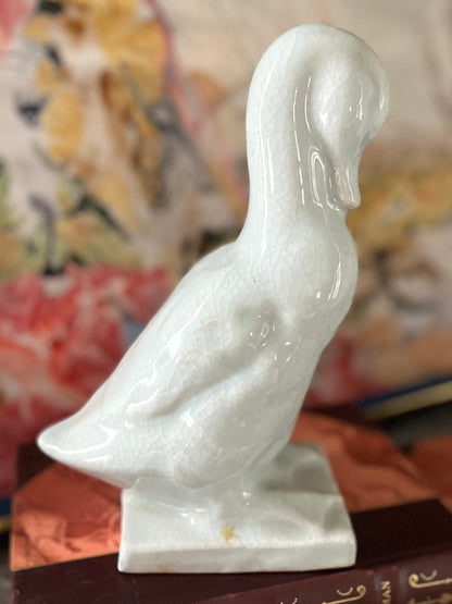 Live 09/29 Important Estate Pair of Chinese Export White Glazed Stoneware Ducks