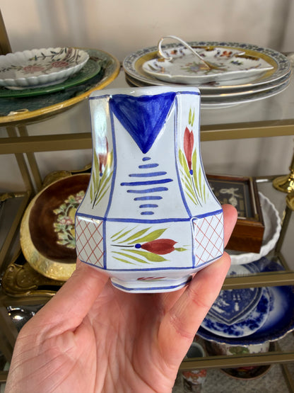 Lovely Quimper Pottery Mistral Blue creamer!
