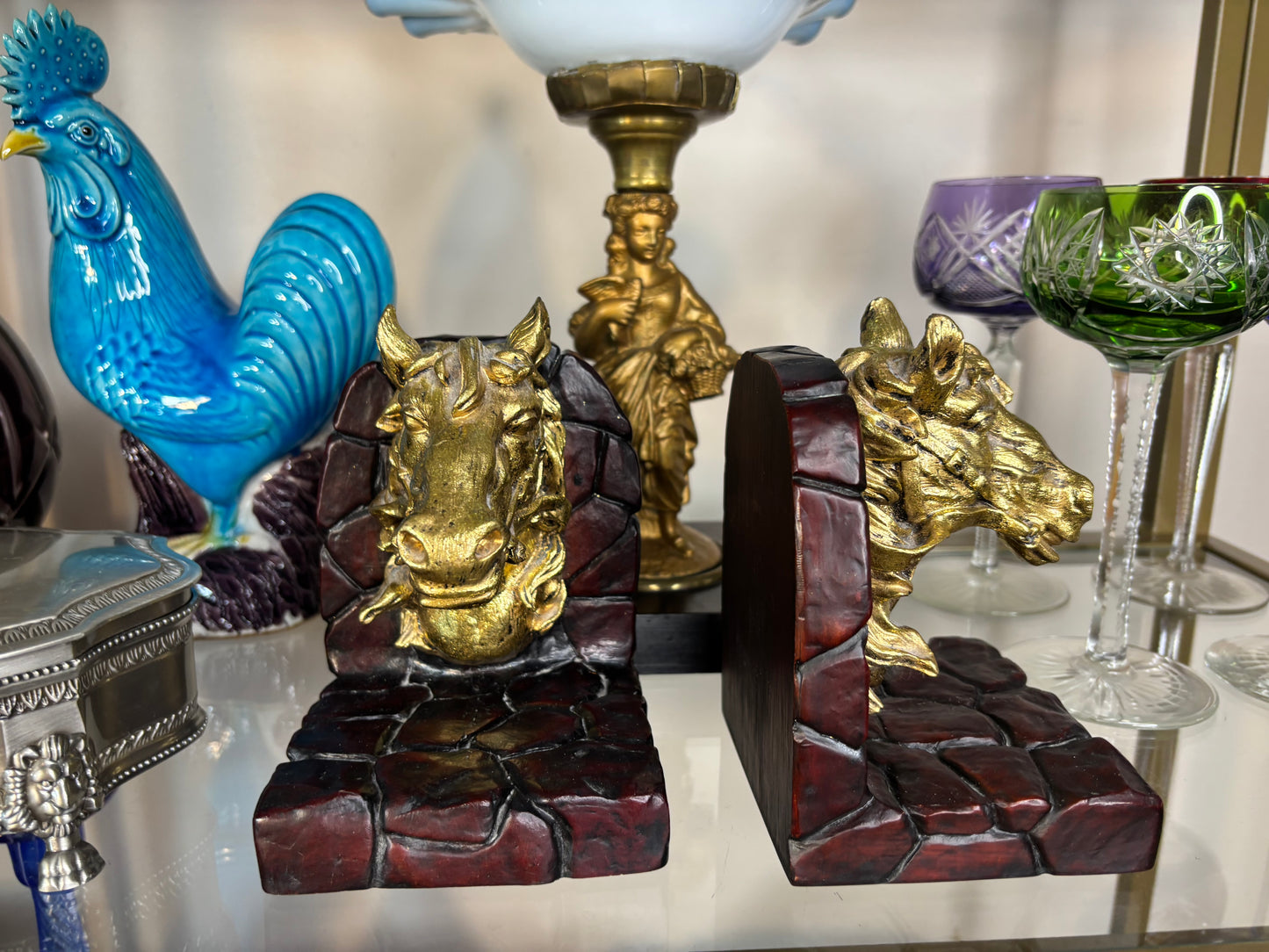 Beautiful horse head bookends pair!