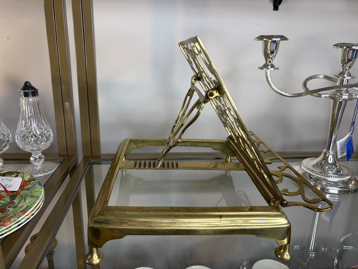 Lovely adjustable and foldable brass book stand!
