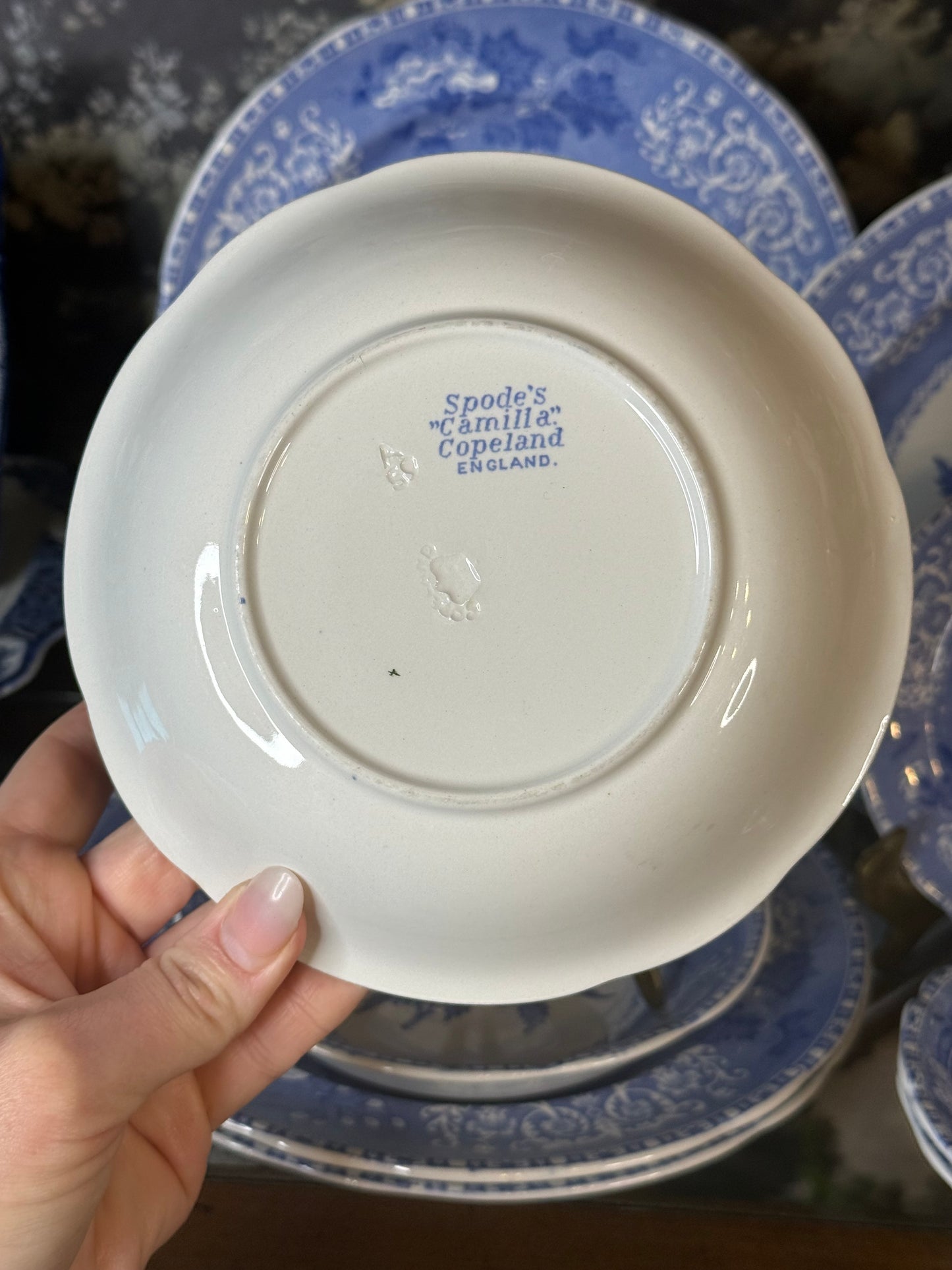 Vintage Copeland Spode “Camilla” Blue & White Small Cereal Bowls | Set of 2 | 6”