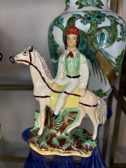 Stunning Staffordshire Polo players on horses pair!
