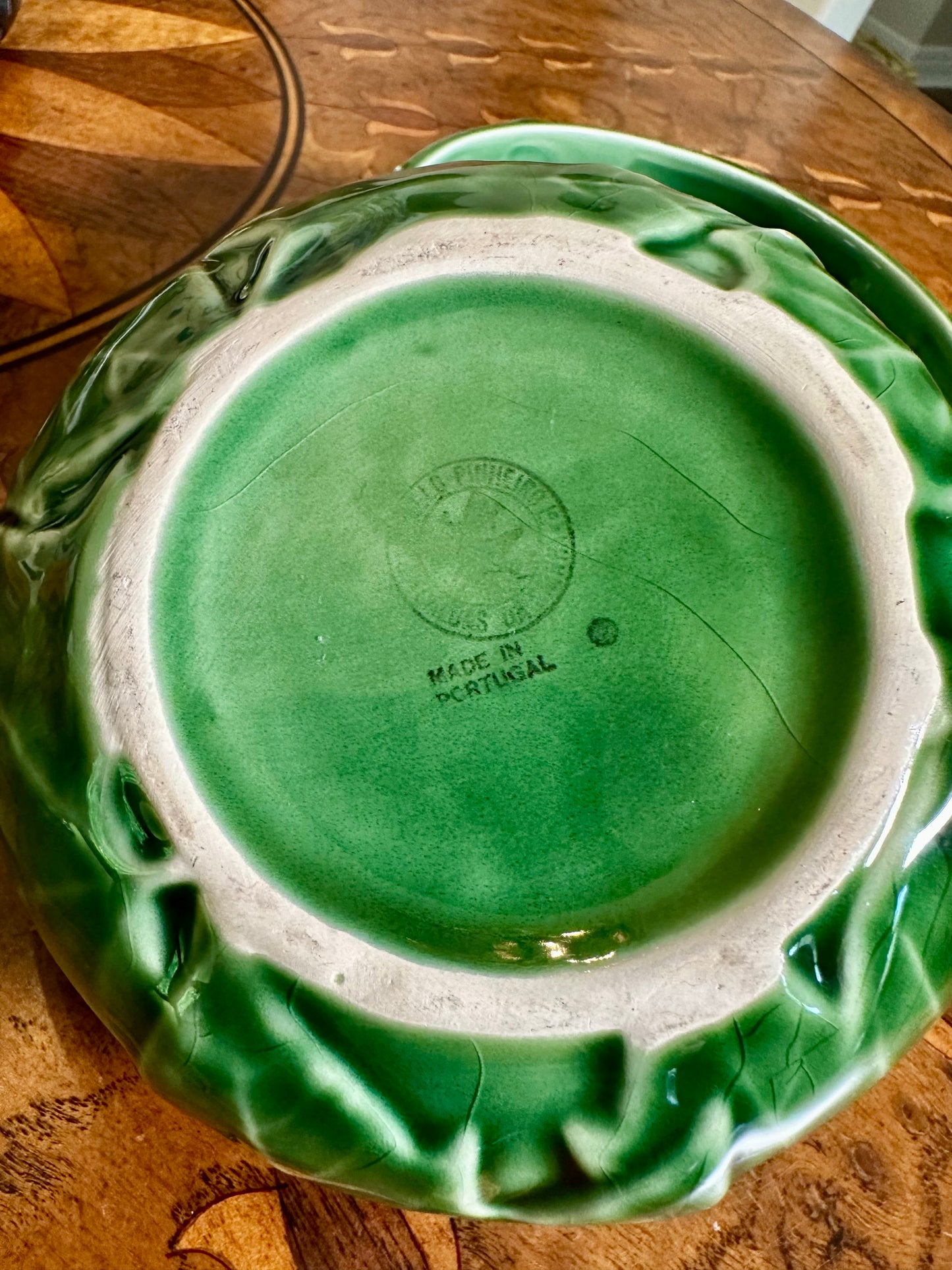 Vintage Bordallo Pinheiro Green Maple Leaf Bowls | Pair, Circa 1960s–70s