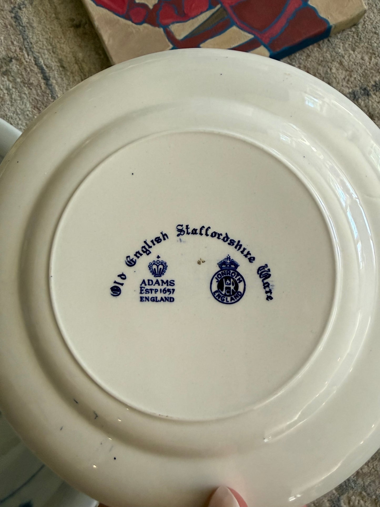 Vintage Staffordshire 7” Rockport, MA plate by Adam’s, England- pristine!