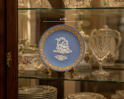 Wedgwood three color yellow blue white My Valentine plate 1989