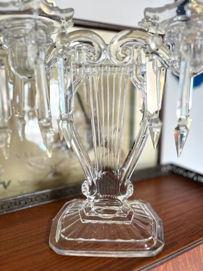 Extraordinary Cambridge Musical Lyre Shaped 2 Arm Candelabrum
