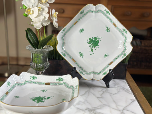 Herend Chinese Bouquet Green, Square Serving Dish, 10x10x2 1/4" - 181 AV