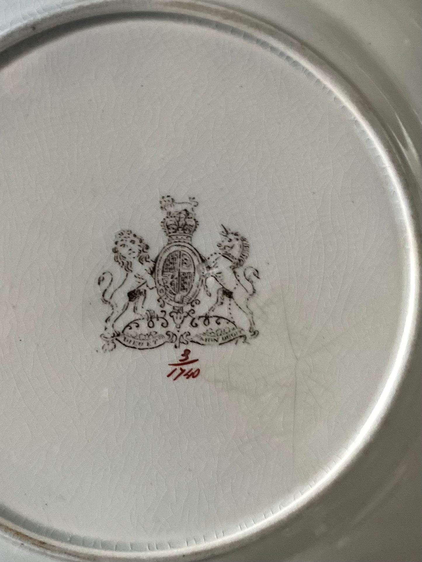 RESERVED - CASEY - Live 07/28 Stunning Very Rare Red Bordered Ashworth Bros Wall Plate