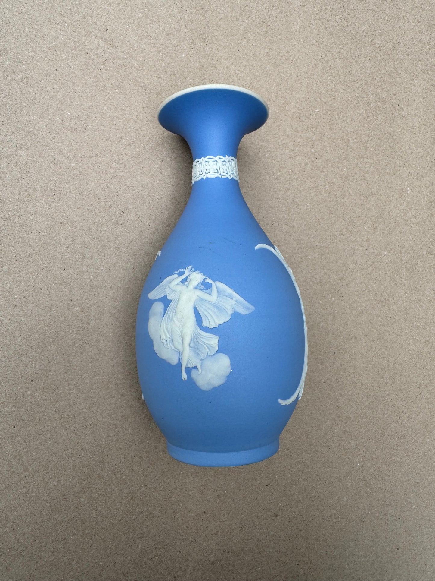 Light blue Wedgewood vase 8 inches tall ￼
