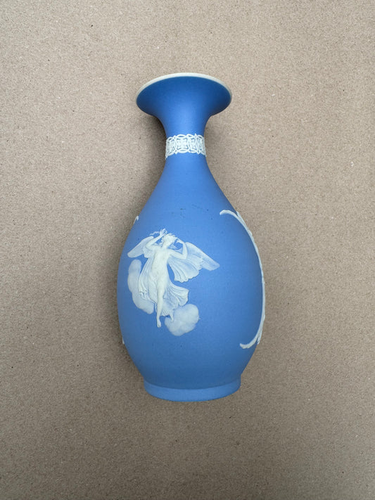 Light blue Wedgewood vase 8 inches tall ￼
