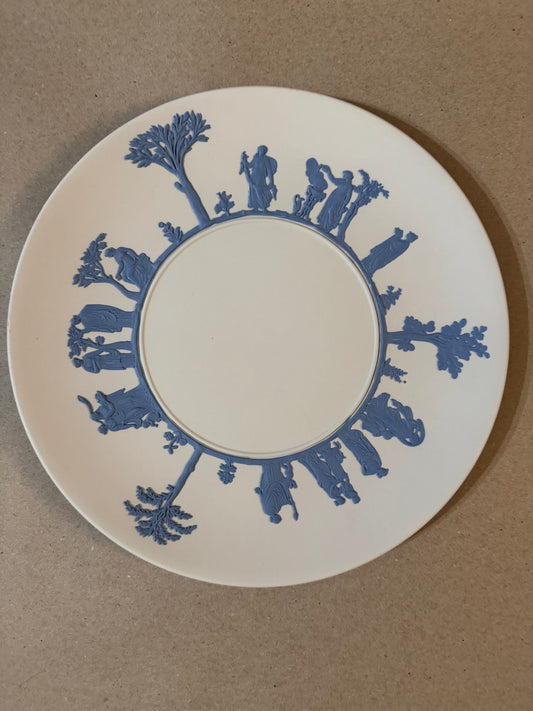 Reserved white and blue large 9 inch plate Wedgwood