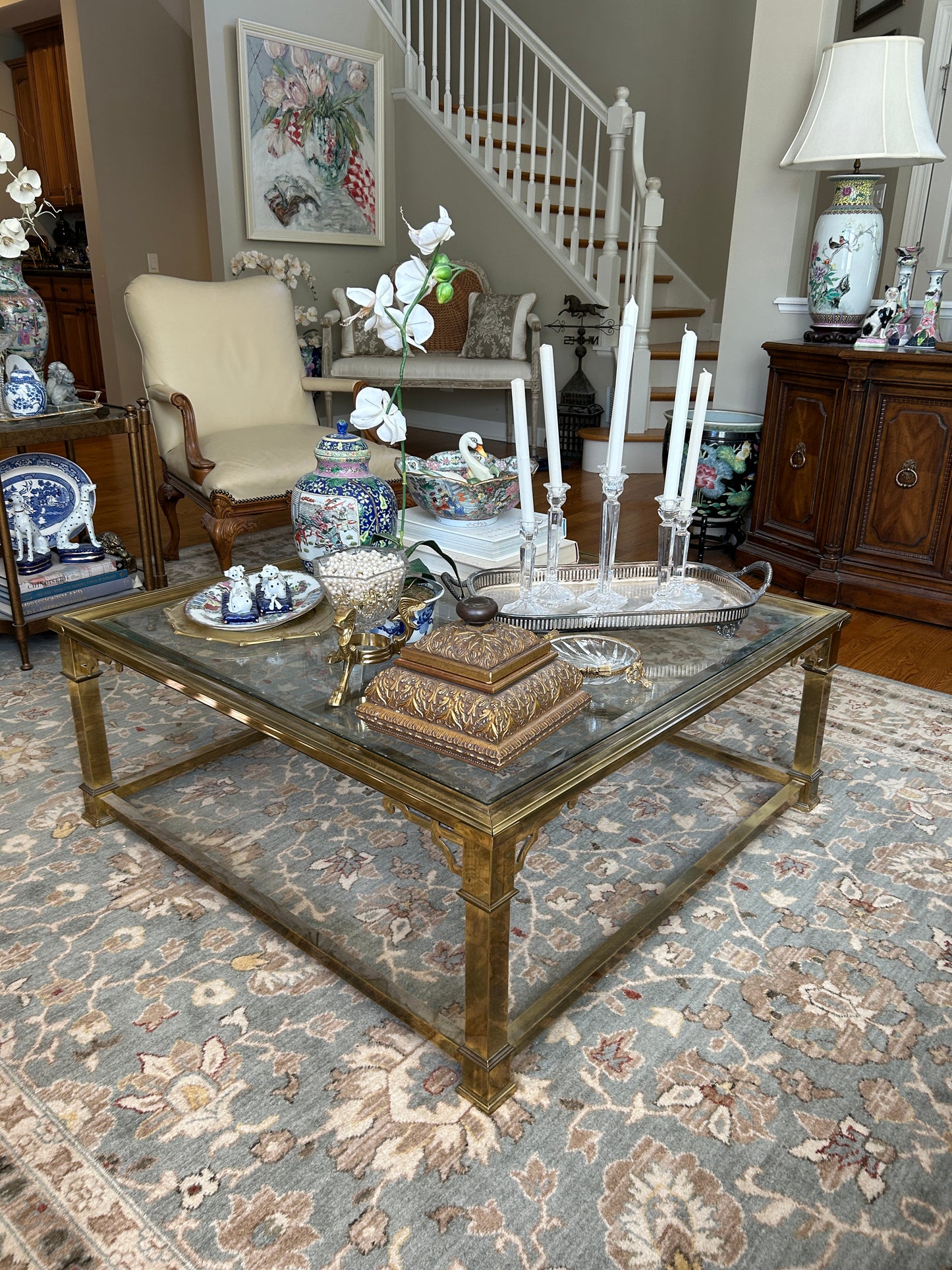 Beautiful baroque gold frame 10 x 10 large lidded box