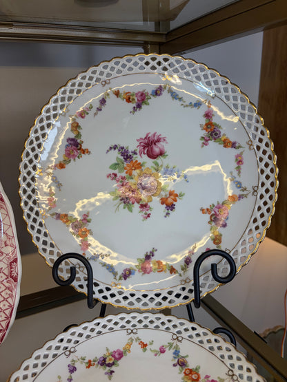 Stunning Bavarian cake plate and set of 5 matching plates!