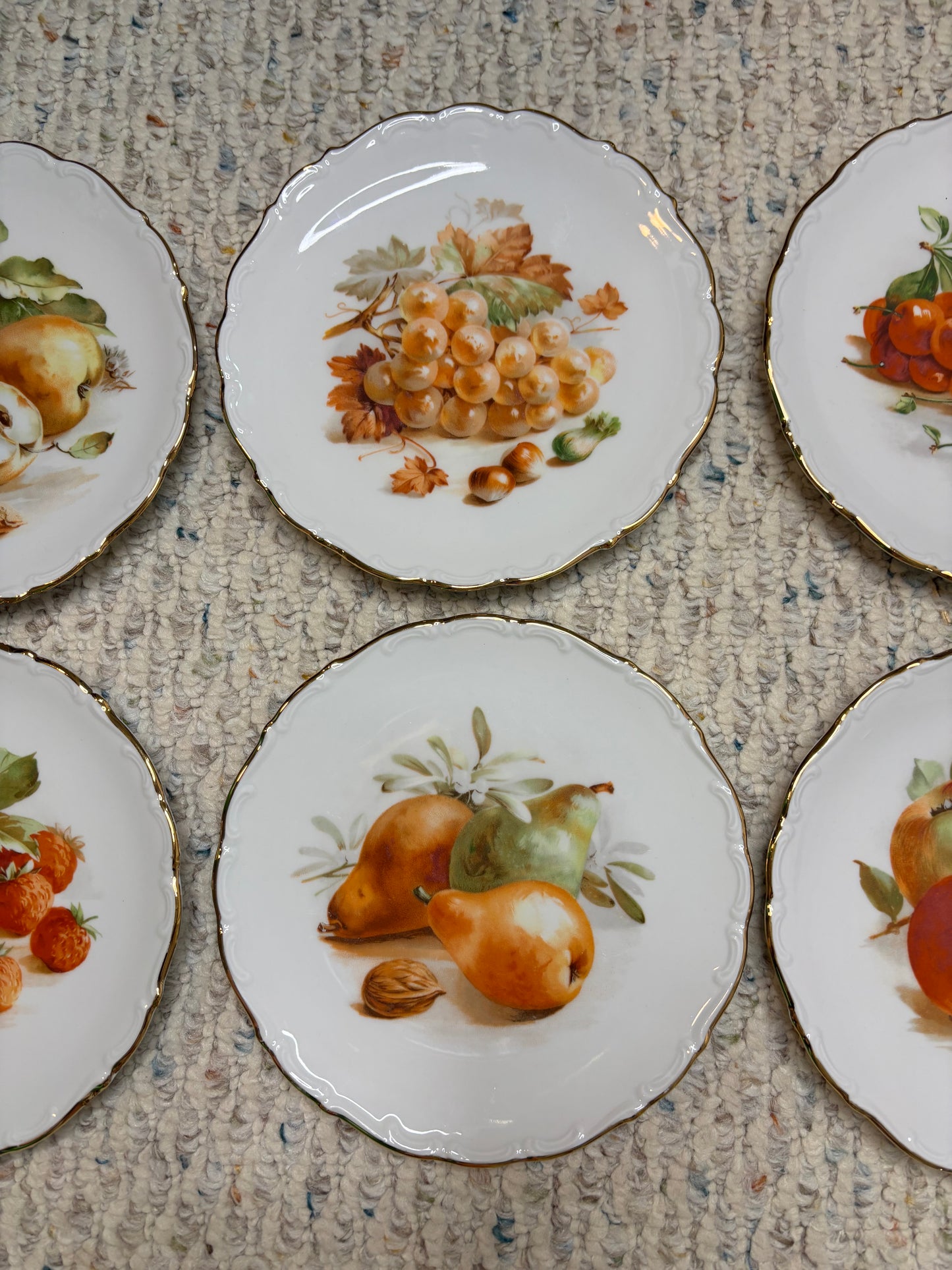 Beautiful Bavaria Fruit Plates set of 6!