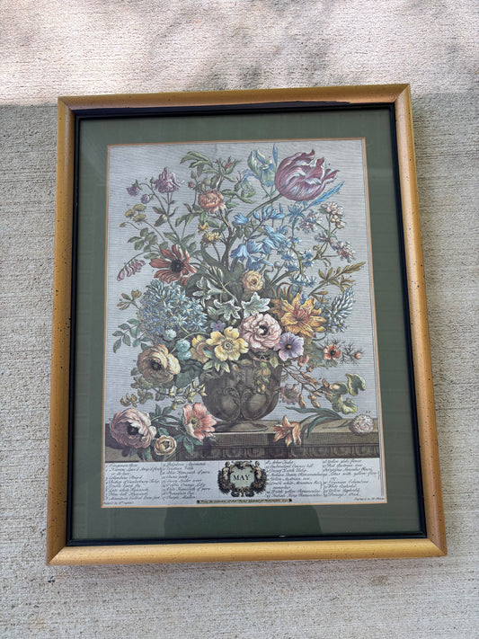 Framed May Month floral print!