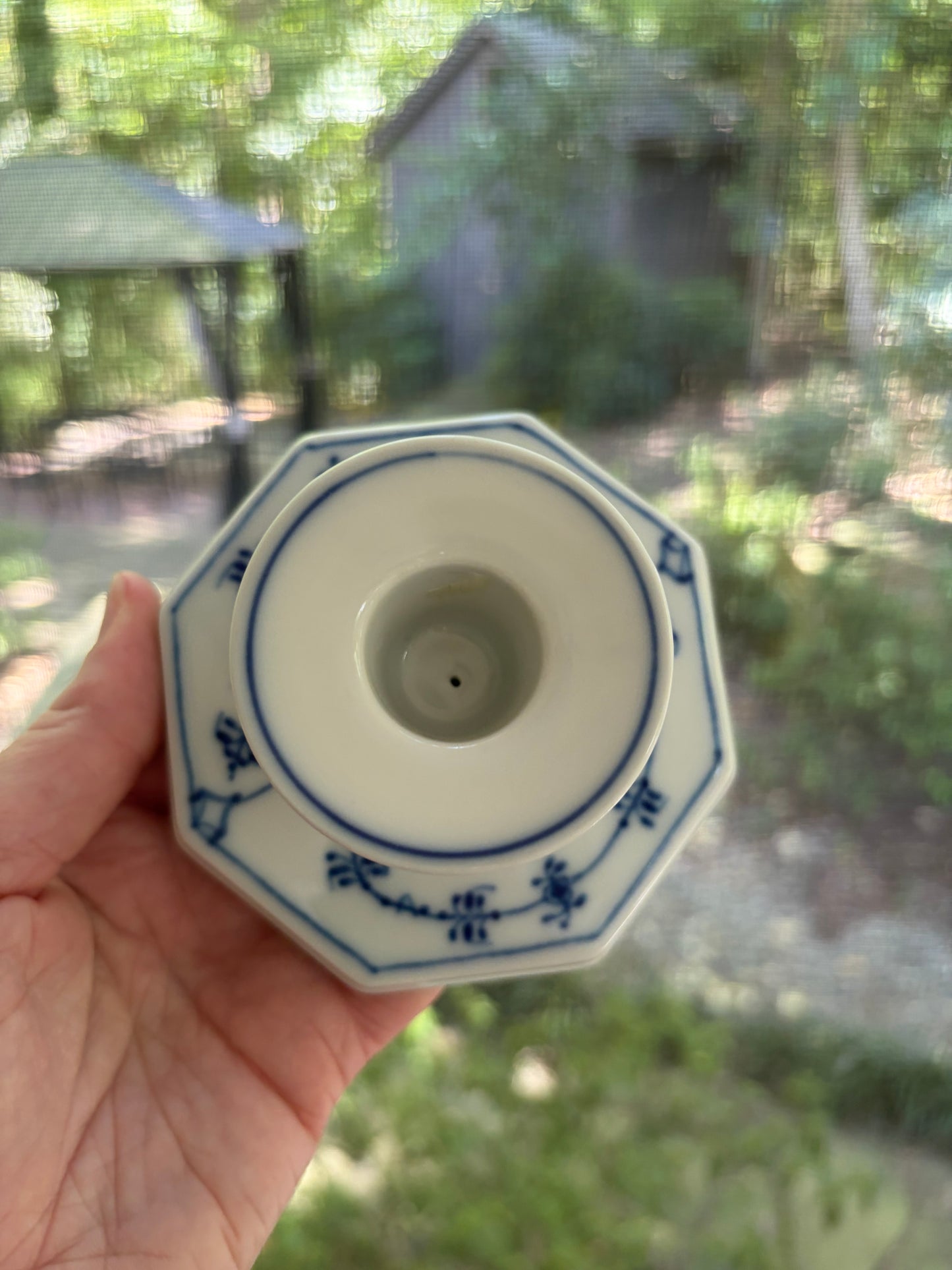 Beautiful Royal Copenhagen Blue Fluted candleholder!