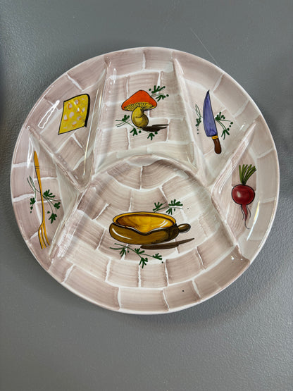 Italian divided serving dish with mushroom!