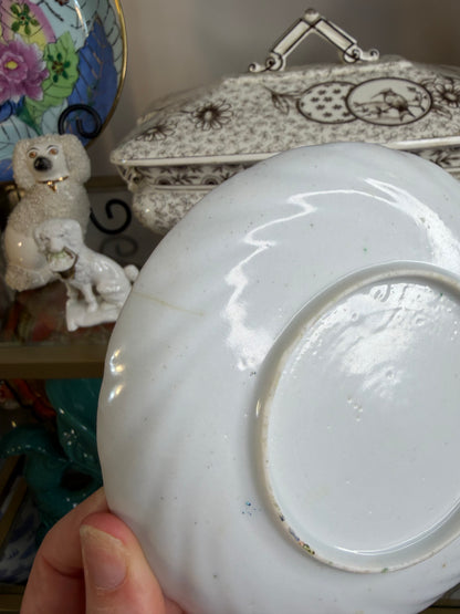 Reserved! Antique Famille Rose scalloped small plate!